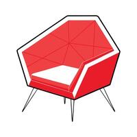 Lounge chair with hexagonal frame design vector
