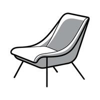 Stylish lounge chair with a minimalist frame design vector