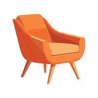 Stylish cozy reading chair with sloped design vector