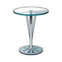 Stylish pedestal table with sleek glass features vector