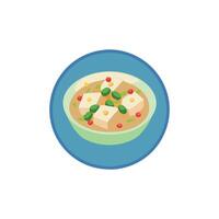 Delicious Tofu Stir-Fry Icon vector