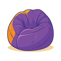 Stylish oversized bean bag chair vector
