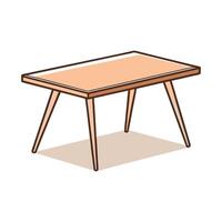 Stylish Scandinavian coffee table with minimalist features vector