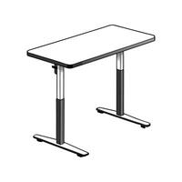 Stylish standing desk with adjustable features vector