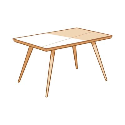 Scandinavian style coffee table with minimalist design