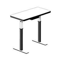 Adjustable standing desk with smooth outline vector