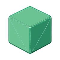 Chic cube ottoman with clean design vector