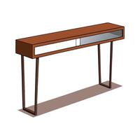 Stylish minimalist design floating console table vector