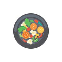 Nutritious Veggie Stir-Fry Icon vector