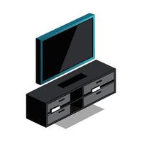 Floating TV unit with clean lines design vector