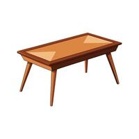 Creative coffee table with tapered leg design vector