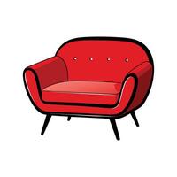 Stylish loveseat inspired by retro curves vector