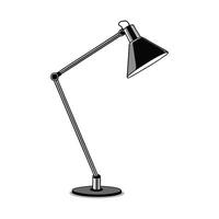 Chic adjustable arm floor lamp vector