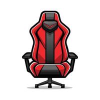 Chic gaming chair with high backrest design vector