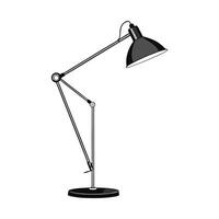 Creative floor lamp with adjustable features vector