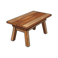 Creative rustic farmhouse dining table with thickness vector