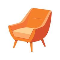 Creative reading chair design with sloped back vector