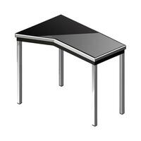 Creative corner desk with L-shaped features vector