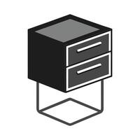Chic minimalist nightstand featuring floating design vector