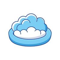 Creative cloud shaped pet bed design vector