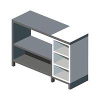 Shoe bench with built-in cubby shelf design vector