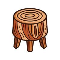 Stylish stool in log shape vector