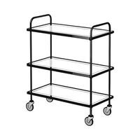 Chic two-tier bar cart with sleek design vector