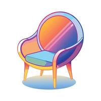 Creative bubble-like backrest chair vector