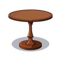 Round dining table with pedestal base vector