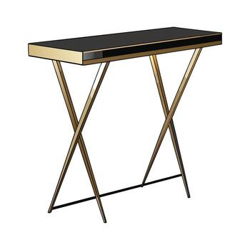 metal consola mesa con angular piernas vector