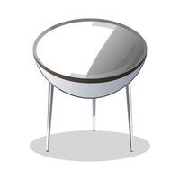 Creative egg-shaped side table with clean design vector