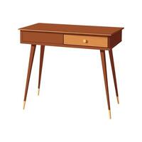 Sleek writing desk with slim drawer vector
