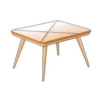 Creative minimalist coffee table with Scandinavian style vector