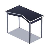Corner desk with L-shaped top vector