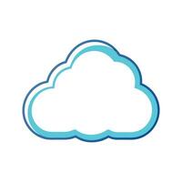 Chic wall shelf shaped like a cloud vector