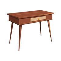 Creative writing desk with slim walnut drawer vector