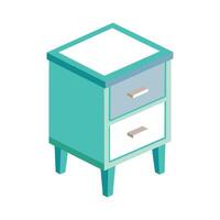 Creative small bedside table with drawer vector