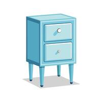 Stylish small bedside table with drawer vector