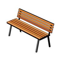 Creative minimalist bench with slatted design vector