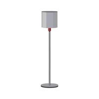 Creative floor lamp with minimalist cylindrical design vector