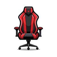 High back comfortable gaming chair design vector