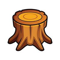 Side table shaped like a tree stump vector