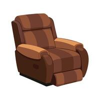 Cozy recliner chair with extended footrest vector