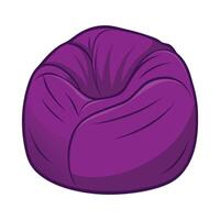 Chic bean bag chair featuring smooth fabric vector