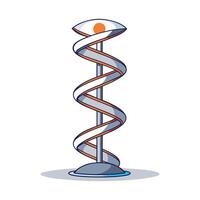 Stylish spiral standing lamp design vector