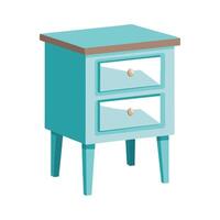 Chic bedside table featuring single drawer vector