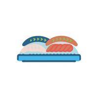 Fresh Sashimi Icon Design vector