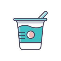 Nutritious Yogurt Icon Design vector