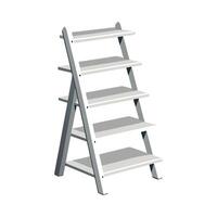 Stylish compact ladder shelf featuring three tiers vector