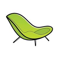 Creative lounge chair with curved design vector